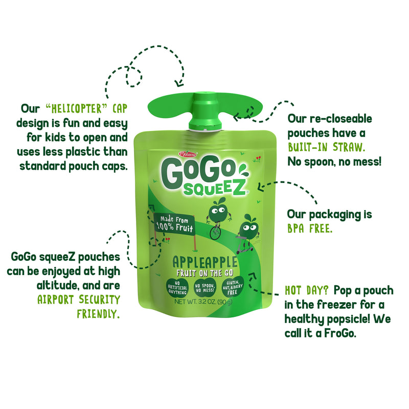 (12 Pack) GoGo Squeez Apple, Banana, and Strawberry Pouch, 3.2 oz, 12 Pack - Sherry Wholesale - Distributors and wholesale in United States