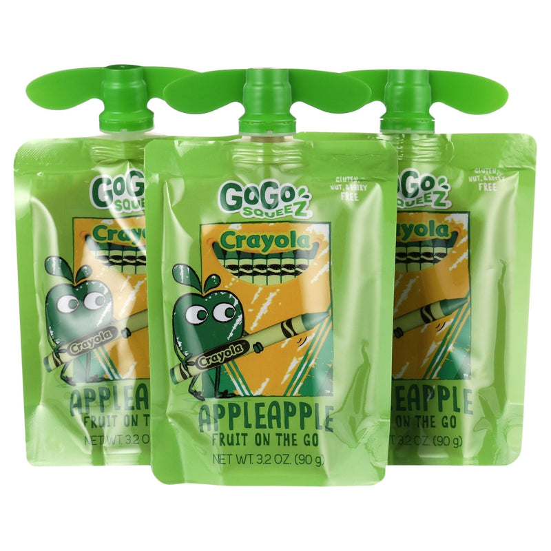 (12 Pack) GoGo Squeez Applesauce Apple Apple Snack Pouch, 3.2 oz - Sherry Wholesale - Distributors and wholesale in United States