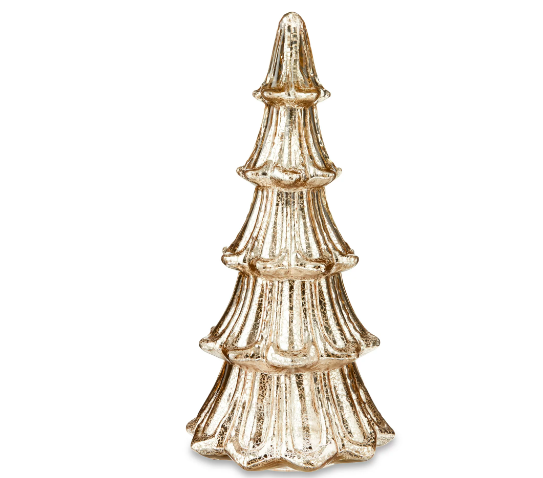 My Texas House Gold Glass Tree Decoration, 15 inch