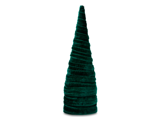 My Texas House Velvet Tree Decoration, Green, 16 inch, .31 lb.
