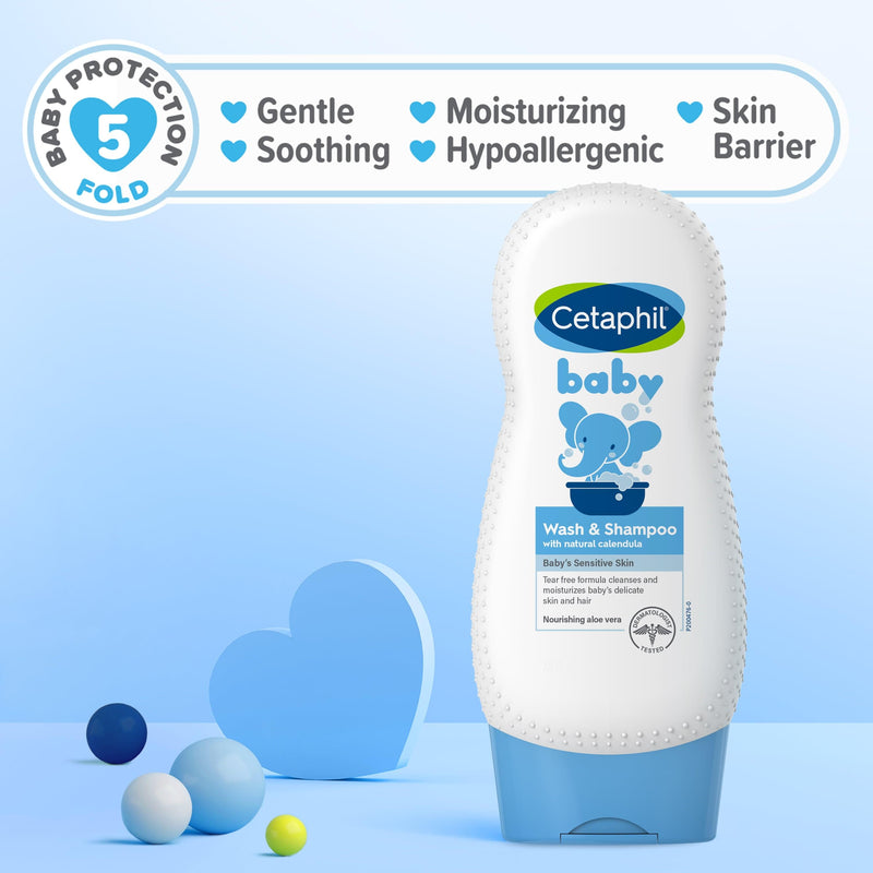 2 Pack Cetaphil Baby Wash & Shampoo with Organic Calendula, 7.8 fl oz - Sherry Wholesale - Distributors and wholesale in United States