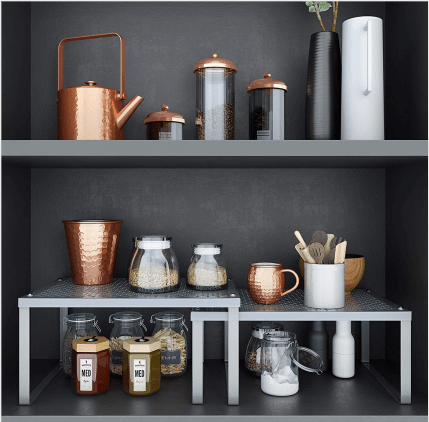 2 Pack Kitchen Storage Racks and Shelves for Cabinet Counter，Metal - My Store - Best Wholesale and distributor in United States