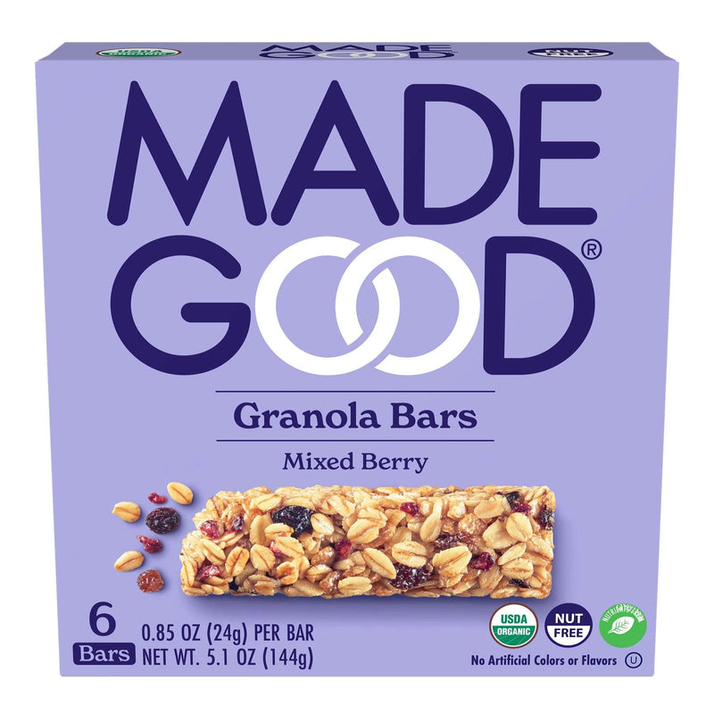 2 Packs MadeGood Mixed Berry Granola Bars, 6 Healthy Snack Bars, 0.85 oz Each - Sherry Wholesale - Distributors and wholesale in United States