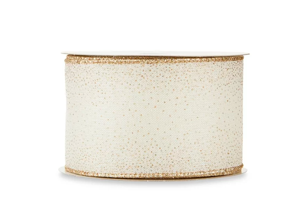 My Texas House Off White Shimmer Ribbon, 18'