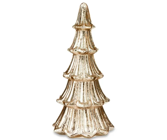 My Texas House Gold Glass Tree Decoration, 15 inch