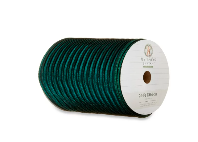 My Texas House Green Polyester Ribbon, 20‘