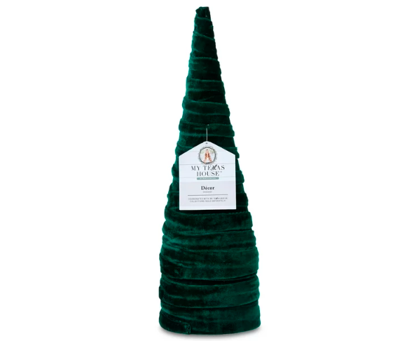 My Texas House Velvet Tree Decoration, Green, 16 inch, .31 lb.