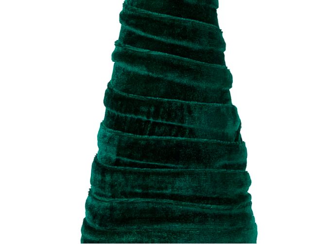 My Texas House Velvet Tree Decoration, Green, 16 inch, .31 lb.