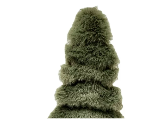 Moss Green Faux Fur Tree with Jujube Bark Christmas Décor, 12 in, 1.35 oz, by Holiday Time
