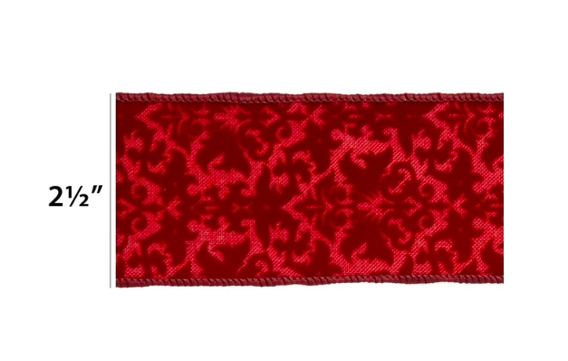 My Texas House Burgundy Velvet Ribbon, 18‘