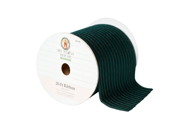 My Texas House Green Polyester Ribbon, 20‘