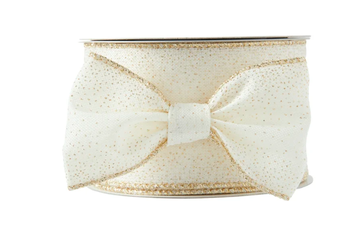 My Texas House Off White Shimmer Ribbon, 18'
