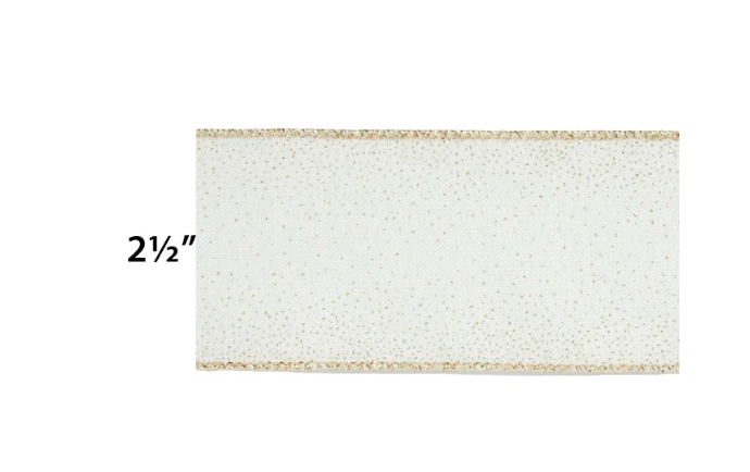 My Texas House Off White Shimmer Ribbon, 18'
