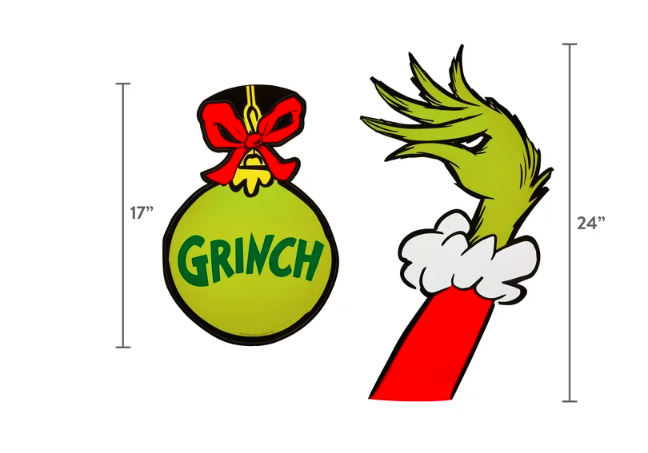 Dr Seuss' The Grinch Who Stole Christmas, Grinch Door or Wall Decoration Sticker
