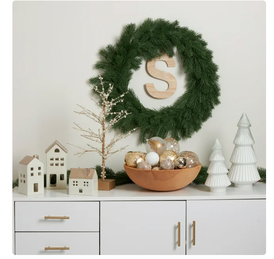 My Texas House White Glass Tree Decoration, 12.4"