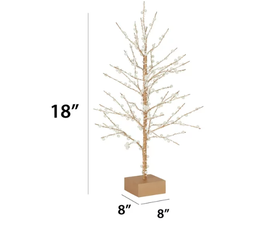 My Texas House Gold Pearl Tree Decoration, 18"