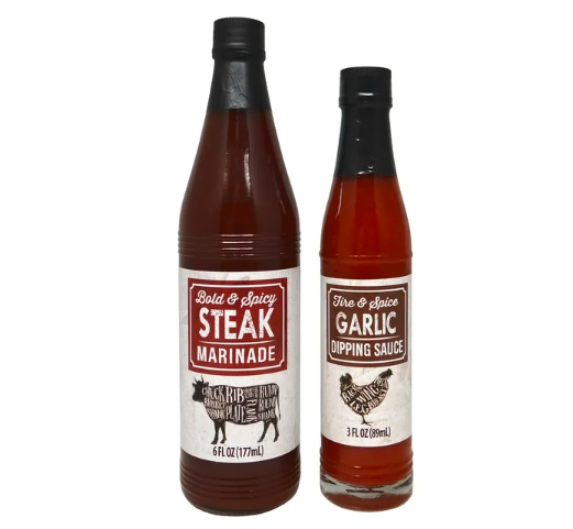 Get Grilling BBQ Sauces and Rub Gift Box by Sebastian & Co, 2 oz and 9 Fluid oz