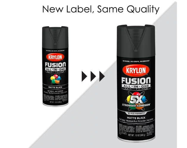 Krylon K02753007 Krylon Fusion All-In-One White Satin 12 oz Spray Paint, Multi-Surface, (1 Piece, 1 Pack)