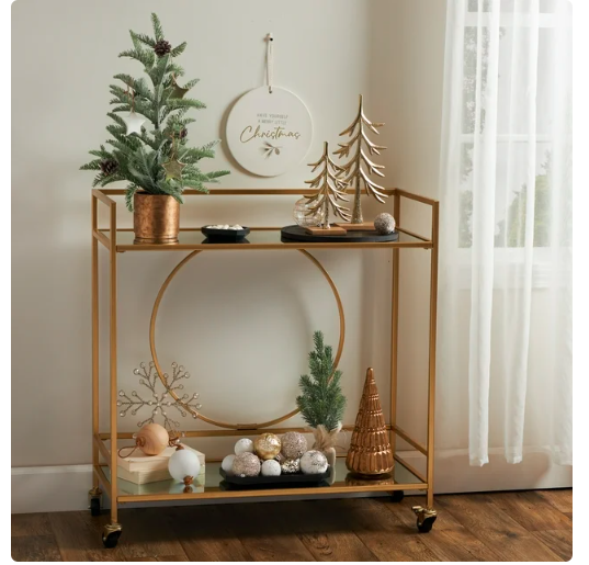 My Texas House Gold Tree Decoration, 10.5"