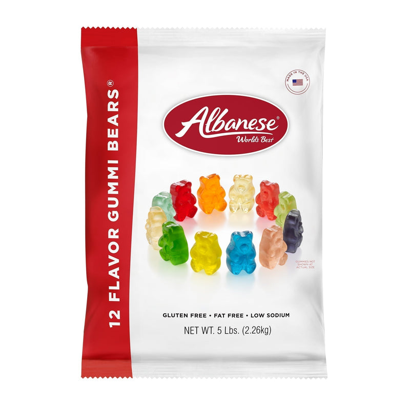Albanese World's Best 12 Flavor Gummi Bears, 5lbs - Sherry Wholesale - Distributors and wholesale in United States