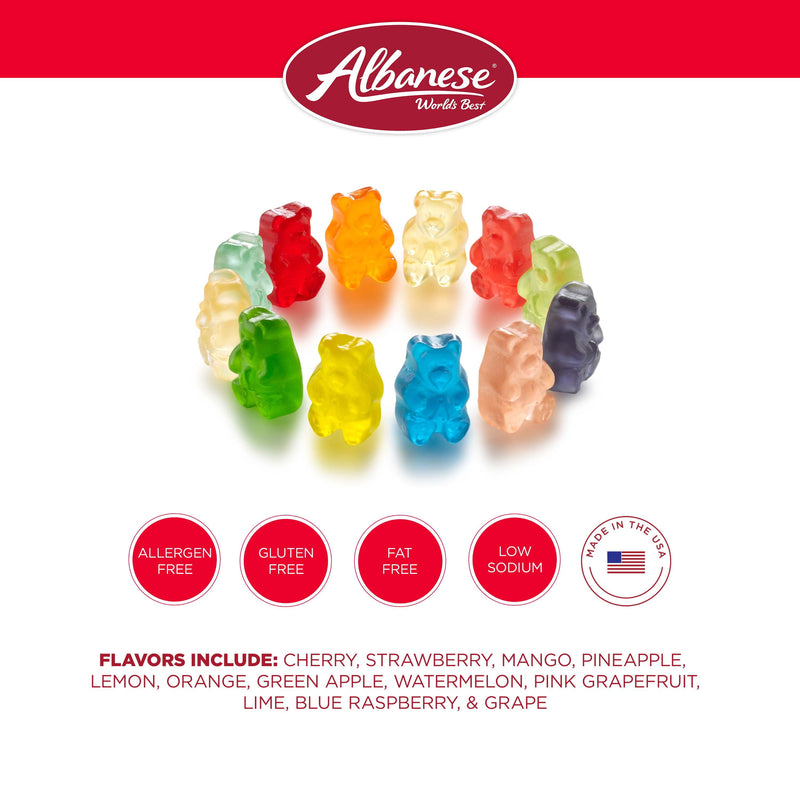 Albanese World's Best 12 Flavor Gummi Bears, 5lbs - Sherry Wholesale - Distributors and wholesale in United States