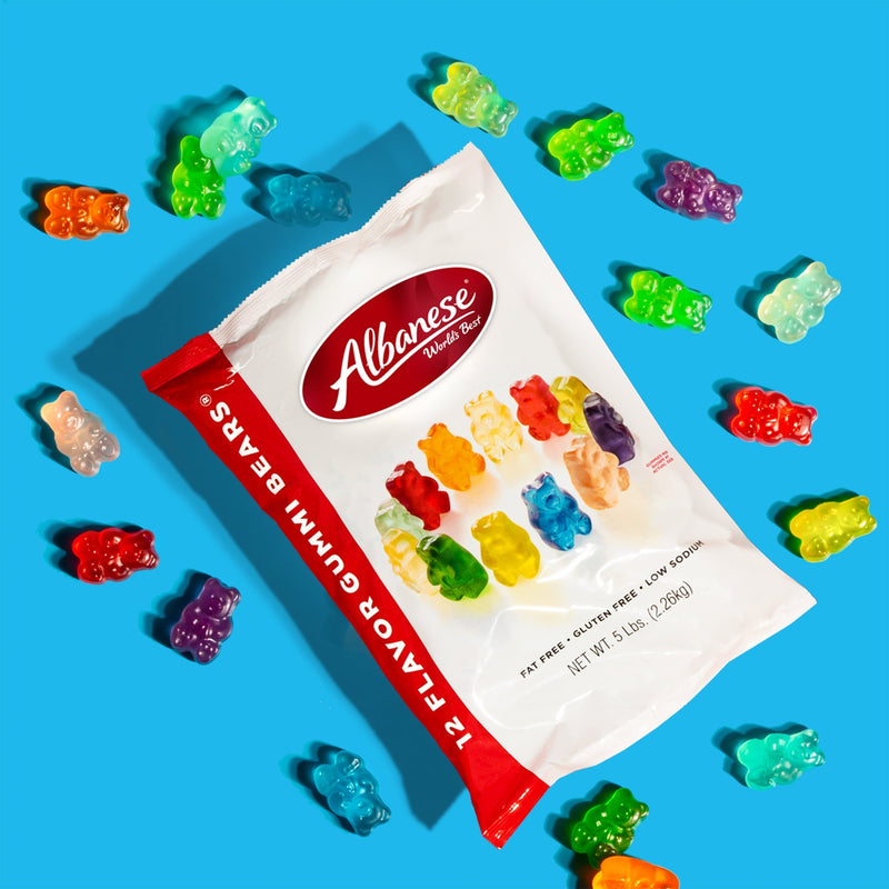 Albanese World's Best 12 Flavor Gummi Bears, 5lbs - Sherry Wholesale - Distributors and wholesale in United States