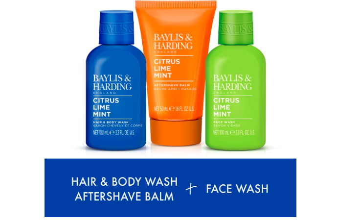 Baylis & Harding Citrus, Lime & Mint Men's Refreshing Essentials Trio Gift Set (Pack of 1) - Vegan Friendly - Sherry Wholesale - Distributors and wholesale in United States