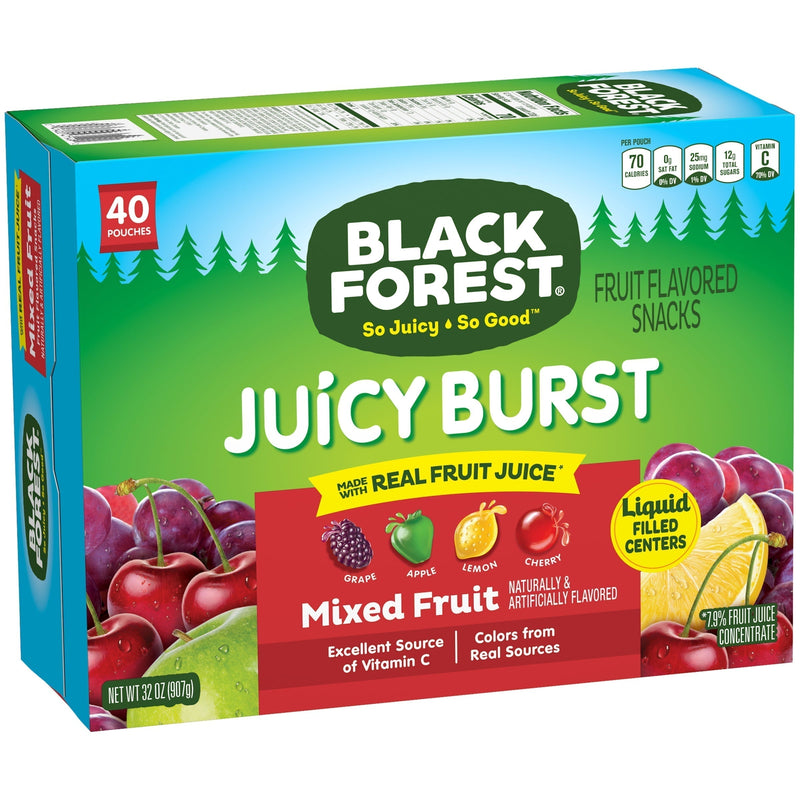 Black Forest Mixed Fruit Fruit Snacks Pouches, 32 Oz, 40 Count - Sherry Wholesale - Distributors and wholesale in United States