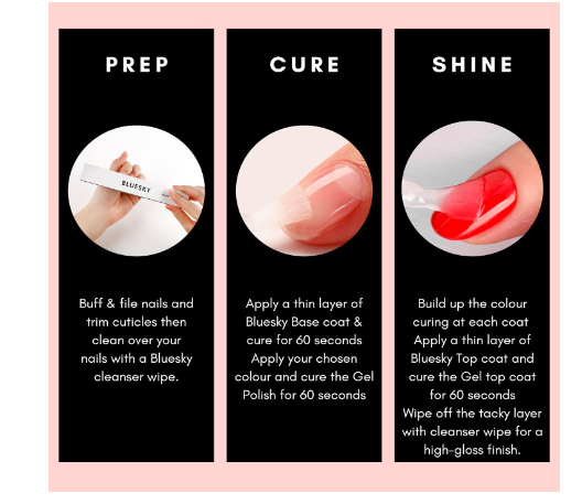 Bluesky Gel Nail Polishes, No Wipe Top Coat and Base Coat, Soak Off LED UV Gel Nail Polish Set, Long Lasting, Shiny, High Gloss Finish, Clear, 2 x 10ml Bottles - Sherry Wholesale - Distributors and wholesale in United States