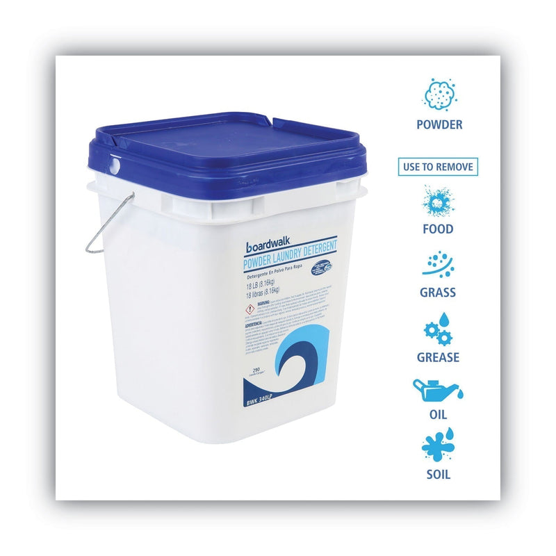 Boardwalk Laundry Detergent Powder, Crisp Clean Scent, 18 Lb Pail - Sherry Wholesale - Distributors and wholesale in United States