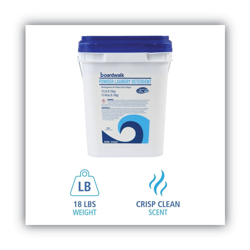 Boardwalk Laundry Detergent Powder, Crisp Clean Scent, 18 Lb Pail - Sherry Wholesale - Distributors and wholesale in United States