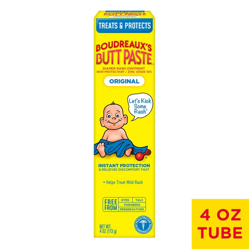Boudreaux's Butt Paste Original Diaper Rash Cream, Ointment for Baby, 4 oz Tube - Sherry Wholesale - Distributors and wholesale in United States