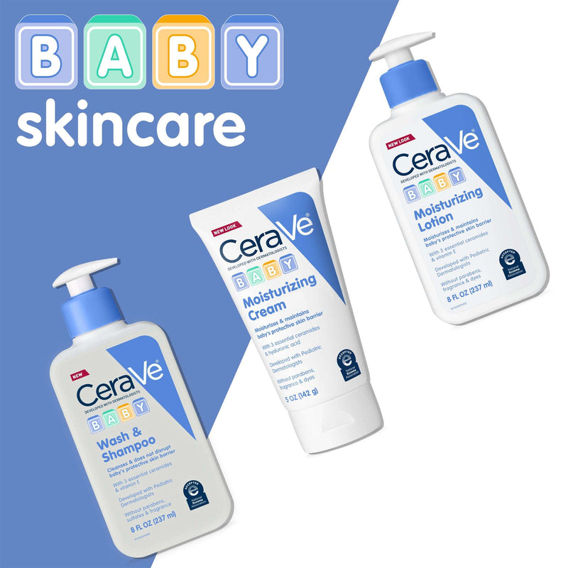 CeraVe Baby Wash & Shampoo, Tear Free baby Soap for Sensitive baby, 8 fl oz - Sherry Wholesale - Distributors and wholesale in United States