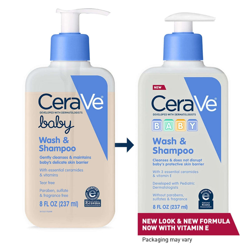 CeraVe Baby Wash & Shampoo, Tear Free baby Soap for Sensitive baby, 8 fl oz - Sherry Wholesale - Distributors and wholesale in United States