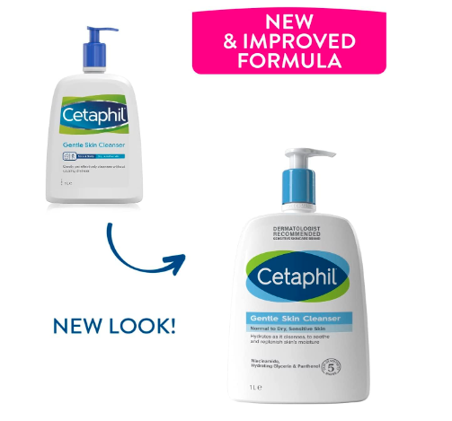Cetaphil Gentle Skin Cleanser, 1L, Face & Body Wash, For Normal To Dry Sensitive Skin, With Niacinamide & Glycerin, Soap Free - Sherry Wholesale - Distributors and wholesale in United States