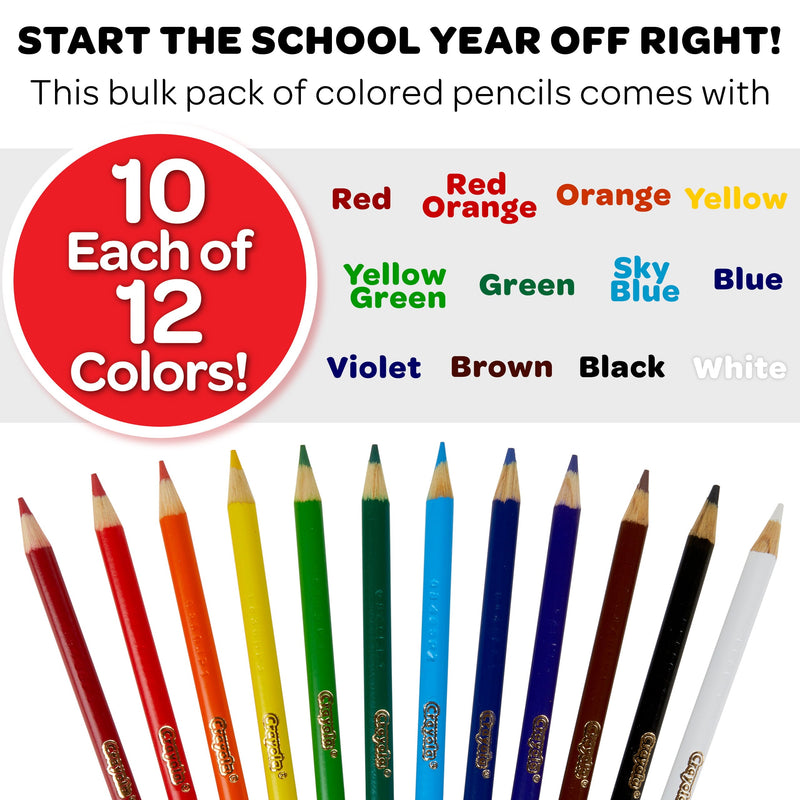 Crayola Classroom Set Colored Pencils, 120 Ct, Teacher Supplies, Teacher Gifts, Beginner Child SN Distributors Crayola 