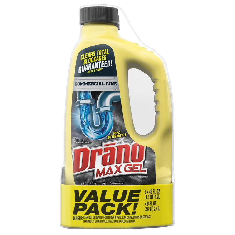 Drano Max Gel Clog Remover, Commercial Line, 42 oz, (Pack of 2) - Sherry Wholesale - Distributors and wholesale in United States