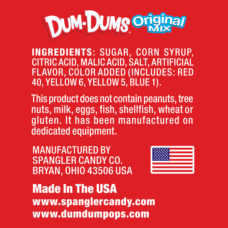Dum Dums Original Flavor Mix Lollipops Candy, 300 Count - Sherry Wholesale - Distributors and wholesale in United States