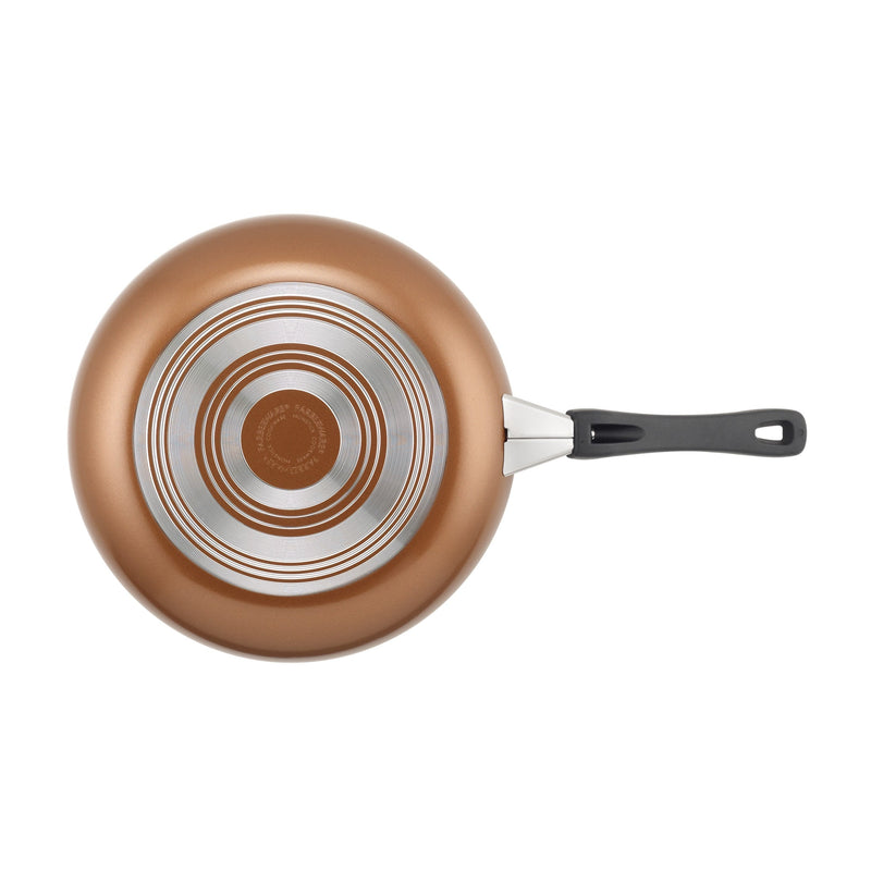 Farberware 12-Inch Performance Nonstick Deep Frying Pan/Fry Pan, Copper - Sherry Wholesale - Distributors and wholesale in United States