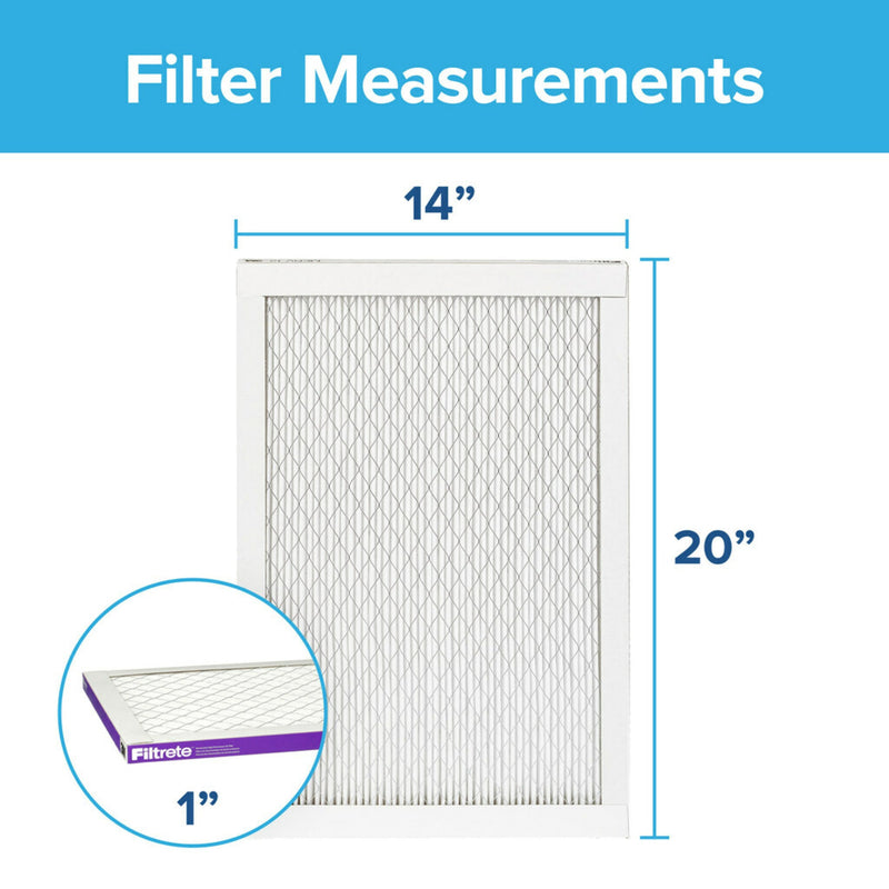 Filtrete by 3M, 14x20x1, MERV 12, Advanced Allergen Reduction HVAC Furnace Air Filter, Captures Allergens, Bacteria, Viruses, 1500 MPR, 1 Filter - Sherry Wholesale - Distributors and wholesale in United States