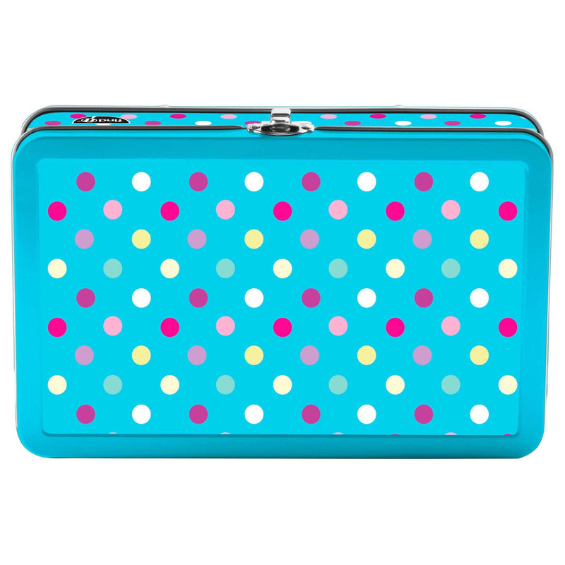 Find It Tin Pencil Box Polka Dots, New Condition, FT07653 SN Distributors Find It 