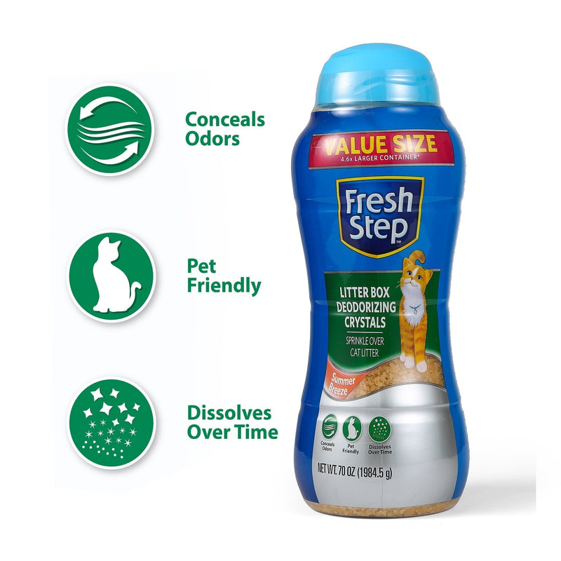 Fresh Step Deodorizing Cat Litter Crystals, Value Size in Summer Breeze, 70 oz. - Sherry Wholesale - Distributors and wholesale in United States