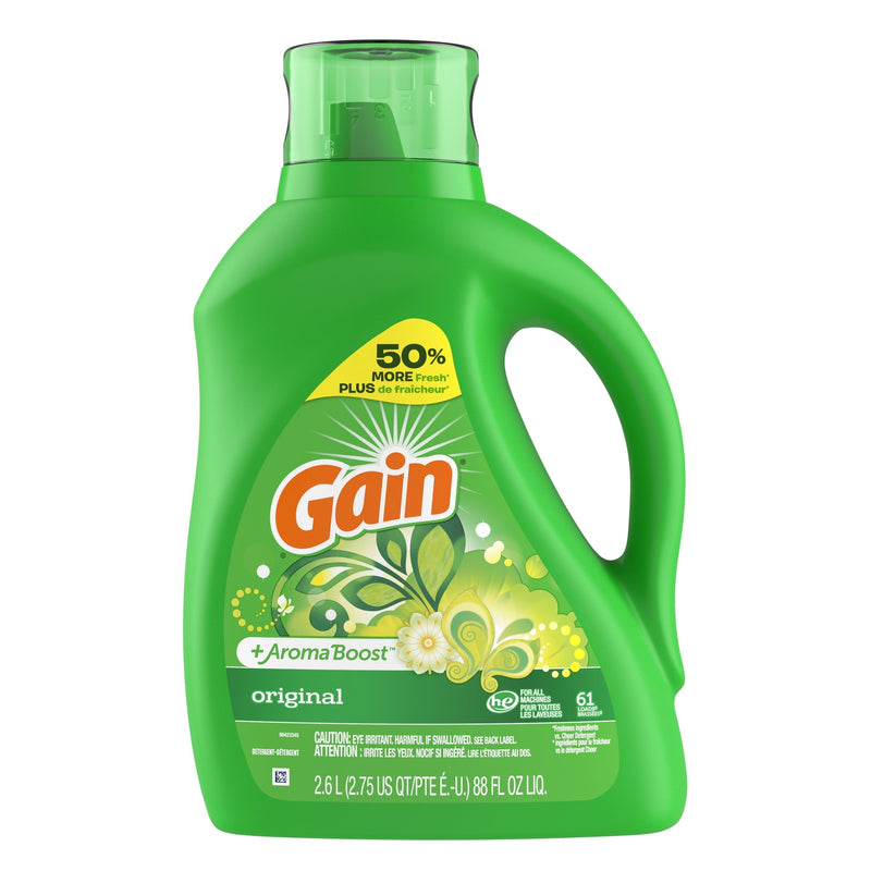 Gain + Aroma Boost Liquid Laundry Detergent, Original, 61 Loads, 88 fl oz - Sherry Wholesale - Distributors and wholesale in United States