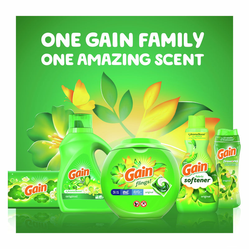 Gain + Aroma Boost Liquid Laundry Detergent, Original, 61 Loads, 88 fl oz - Sherry Wholesale - Distributors and wholesale in United States