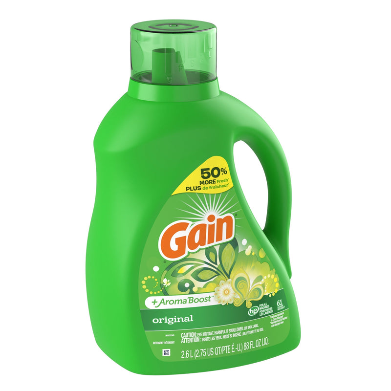 Gain + Aroma Boost Liquid Laundry Detergent, Original, 61 Loads, 88 fl oz - Sherry Wholesale - Distributors and wholesale in United States