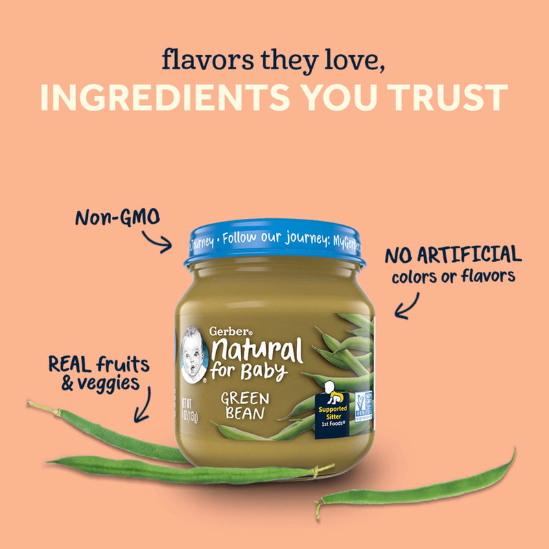 Gerber 1st Foods Natural for Baby Baby Food, Banana, 4 oz Jar (10 Pack) - Sherry Wholesale - Distributors and wholesale in United States