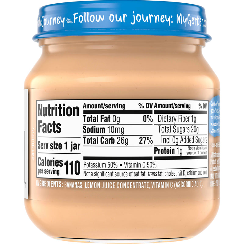 Gerber 1st Foods Natural for Baby Baby Food, Banana, 4 oz Jar (10 Pack) - Sherry Wholesale - Distributors and wholesale in United States