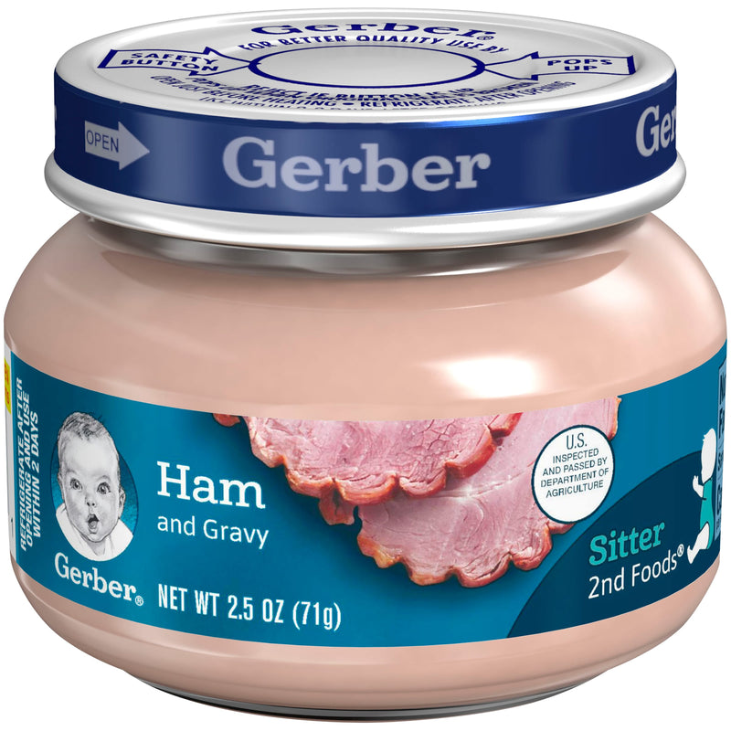 Gerber Stage 2 Baby Food, Ham and Gravy, 2.5 oz Jar (10 Pack) - Sherry Wholesale - Distributors and wholesale in United States