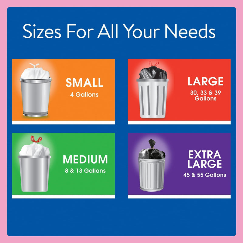 Great Value Strong Flex Tall Kitchen Drawstring Bags, Lavender Fields, 13 Gallon, 80 Count - Sherry Wholesale - Distributors and wholesale in United States