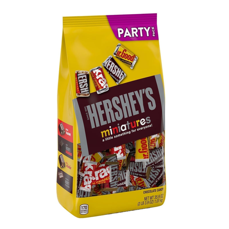 HERSHEY'S Miniatures Assorted Chocolate Snack Size, Easter Candy Bars Bulk Party Pack, 35.9 oz - Sherry Wholesale - Distributors and wholesale in United States